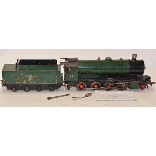 505 - Live steam model locomotive 2-8-0 austerity (with boiler certificate from 2019).
Total length of loc... 