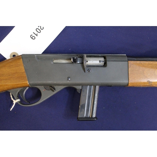 447 - Anschutz model 525 slide action rifle with magazine, calibre .22 LR, serial no. 137293 (section one ... 