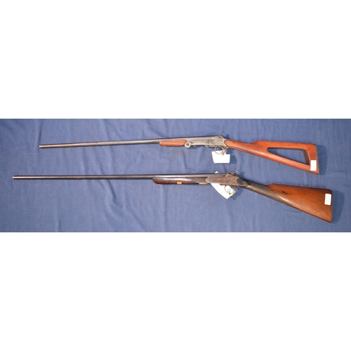 337 - Two Belgium .410 single barrel side lever opening shotguns, serial no. 1716 and 28 (2) (shotgun cert... 