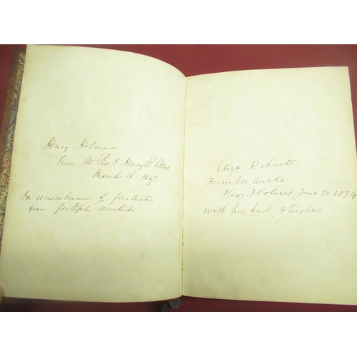 1306 - The Holy Bible by the Rev. John Brown, William Mackenzie, full leather binding, gilt work, 5 raised ... 