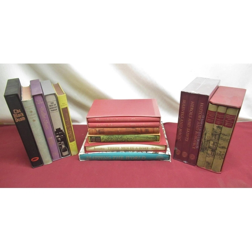 1320 - Collection of Folio Society books inc. unopened British Myths and Legends 3 vol set, Ballet Shoes, B... 