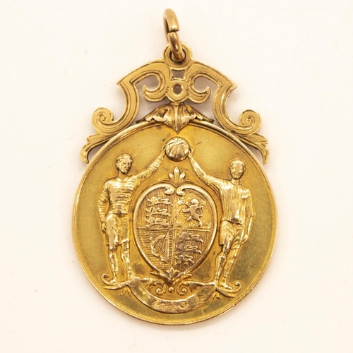 1280 - 18ct gold FA Cup or English Cup football medal for Newcastle United FC, engraved verso 'English Cup ... 