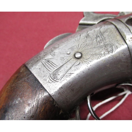 1010 - Springfield-Warner 1851 belt model percussion revolver, 6 shot single action .31 cal straight cylind... 