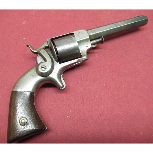 1013 - Scarce Allen & Wheelock 32 short rimfire breech loading side hammer 6 shot pocket revolver, 4