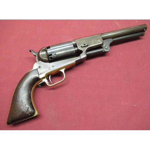 1021 - Colt Dragoon .44 cal 6 shot single action revolver with fluted cylinder, 7