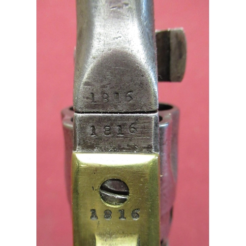 1032 - A rare Metropolitan Arms Company .36 cal police model 5 shot single action percussion revolver with ... 