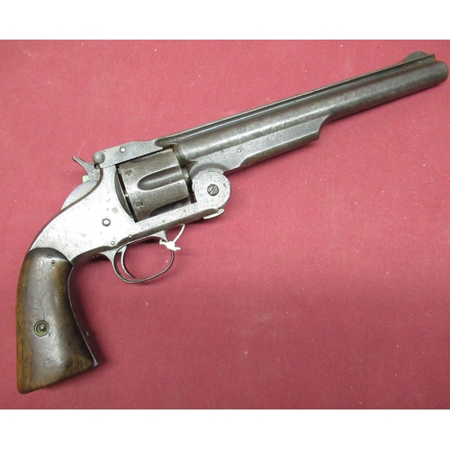 1033 - Smith and Wesson model no. 3 single action .44 cal 6 shot rimfire revolver c.1873, serial no. 22109,... 
