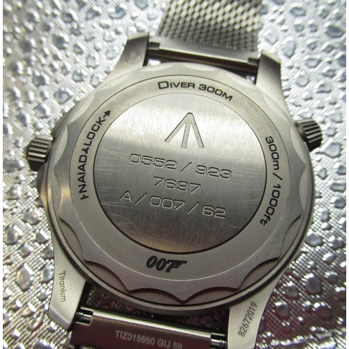 1202 - 2020 Omega Seamaster 300m Divers Professional Master Chronometer, James Bond 007 Edition. Titanium c... 