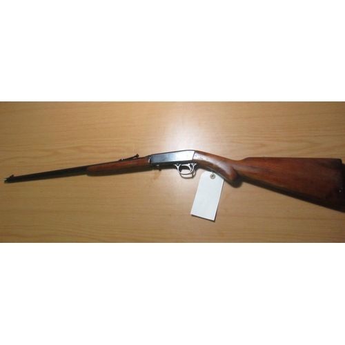 415 - Browning .22 takedown rifle, turn off barrel with screw cut for moderator, serial no. B9767 (section... 