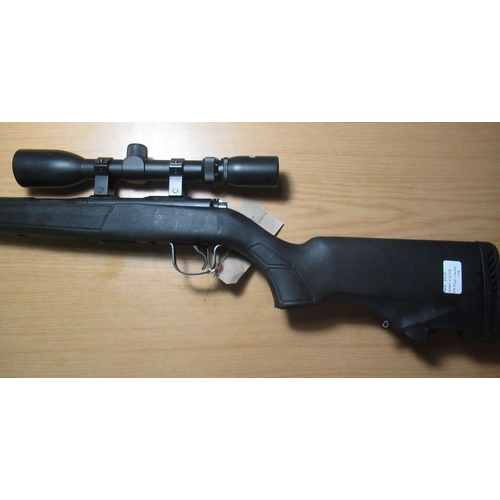 432 - As new ex shop display Hatsan Escort .22 bolt action rifle, barrel screw cut for sound moderator, fi... 