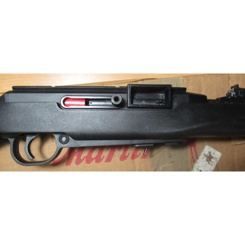 437 - Boxed Remington Viper model 522 semi-auto rifle, barrel screw cut for sound moderator with synthetic... 
