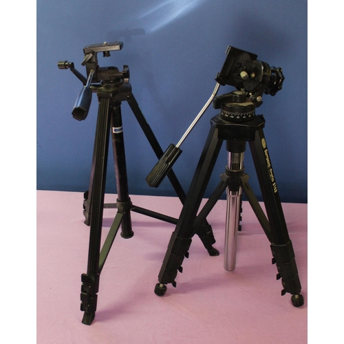 44 - Bilora compact Profilo 5143 camera/binocular spotting telescopic tripod and a junior tripod by Image... 
