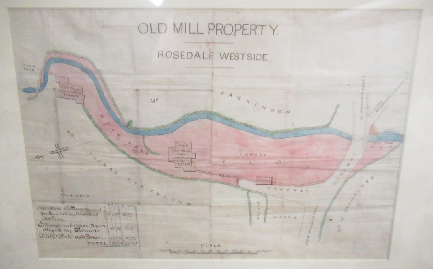 Hand coloured Estate map showing - auctions & price archive