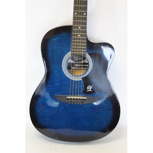 Lindo six string acoustic guitar, model no. LDG 933 CTBLS, serial no