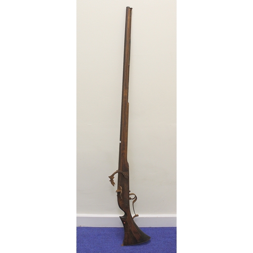 Replica Of An English Civil War Era Matchlock Arquebus Musket With Gated Firing Pan Steel Trigger G