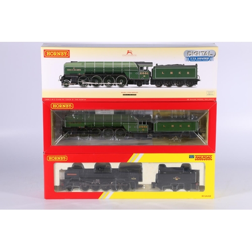 53 - Two Hornby OO gauge model railways locomotives including R3155 2-10-0 Class 9F 'Cock O' the North' l... 