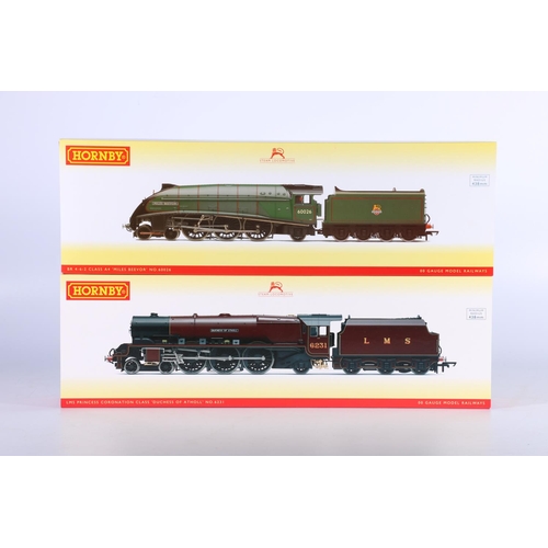 56 - Two Hornby OO gauge model railways locomotives including R3522 4-6-2 Class A4 'Miles Beevor' locomot... 