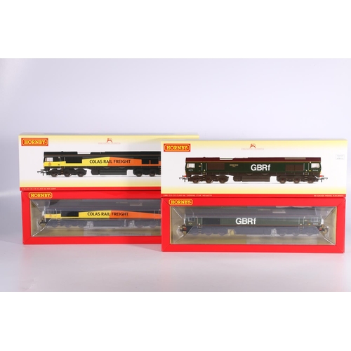 59 - Two Hornby OO gauge model railways locomotives including R3747 Class 66 'Evening Star' Co-Co diesel ... 