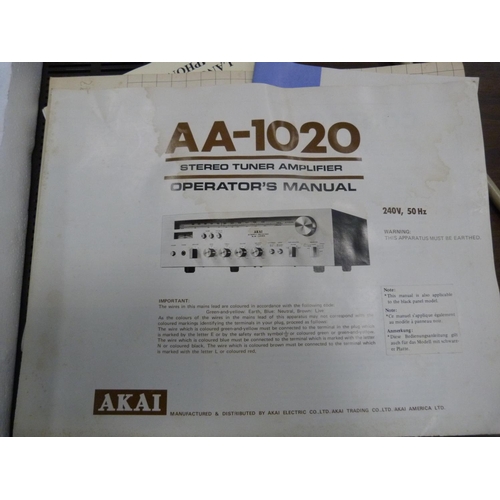 30 - Akai AA-1020 stereo receiver, boxed.