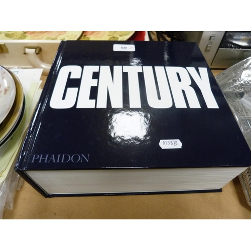 59 - Collectors' plates with certificates, place mats, Phaidon 'Century' book, Acerboni briefcase.