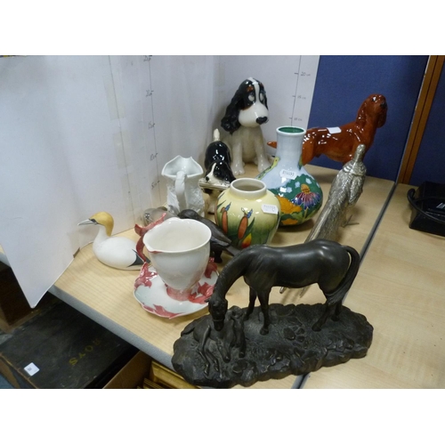 10 - Collection of porcelain animal figures including a Coopercraft Red Setter, collie, mouse, Heredities... 