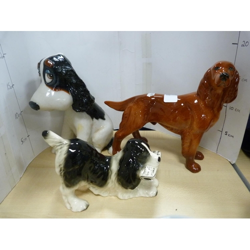 10 - Collection of porcelain animal figures including a Coopercraft Red Setter, collie, mouse, Heredities... 