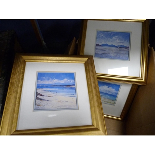 21 - Collection of various Scottish prints including island landscapes.