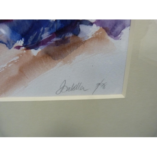 32 - Bella GreenAbstract landscapeSigned and dated in pencil lower right, watercolour.... 
