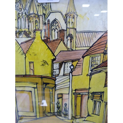 36 - Monica LewinEly High Street PassageSigned lower right, acrylic.