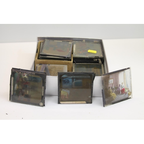 50 - Collection of coloured glass slides.