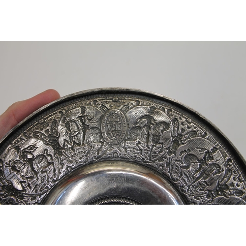 58 - Elkington EPNS dish decorated with Roman Emperors, 20cm diameter.