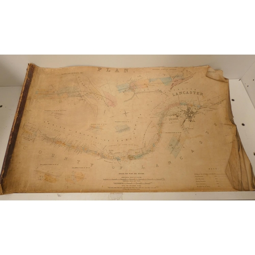 23 - Railway-Lancaster to Carlisle.  Hand col. eng. plans of the route together with sections. ... 