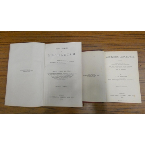 48 - WILLIS ROBERT.  Principles of Mechanism. Text illus. Calf gilt prize bdg. 1870; also 1 oth... 