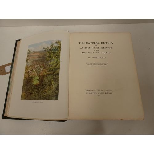 7 - WHITE GILBERT.  The Natural History of Selborne. Col. plates by G. E. Collins. Quarto. Gre... 