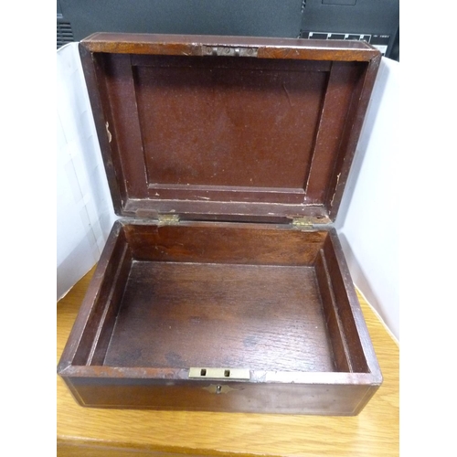23 - 19th century mahogany and brass-bound portable  box.