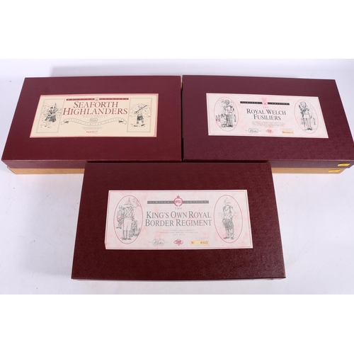 25 - Britains Petite Ltd, three sets including 5292 The King's Own Border Regiment, limited edition numbe... 