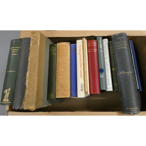 21 - School & College Histories & Records.  A carton of various vols.