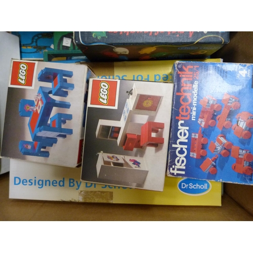 27 - Carton containing boxed Lego, jigsaws, games, boxed table tennis game etc.
