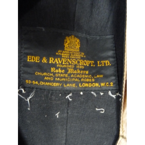 41 - Ede & Ravenscroft Ltd., black graduation gown.