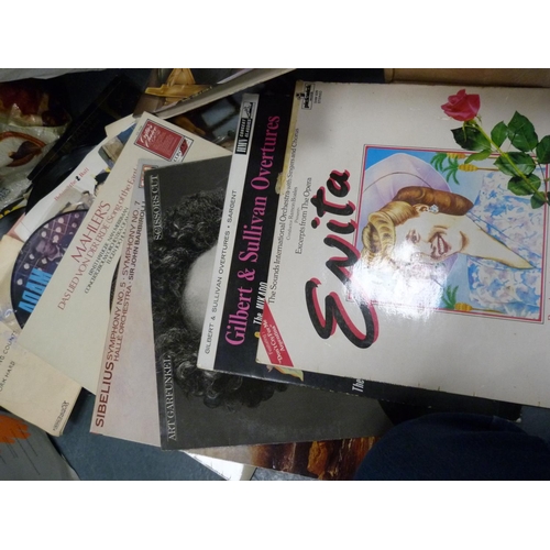 35 - Three bags containing a large collection of vinyl records to include Santana, Ultravox, Chris de Bur... 