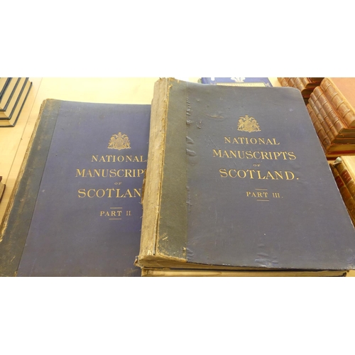 1051 - Three Large Vols - National Manuscripts of Scotland dated 1871.