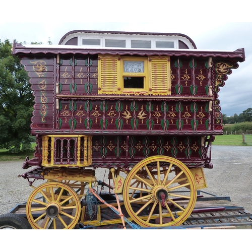 An early 20th century ¾ size ledge waggon gypsy caravan restored in c ...