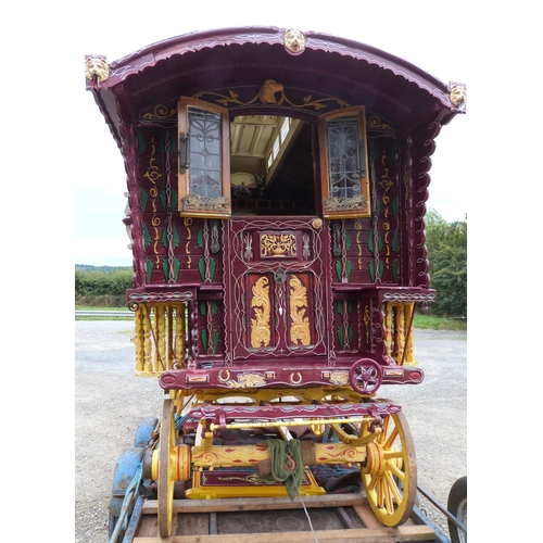 An Early 20th Century ¾ Size Ledge Waggon Gypsy Caravan Restored In C 