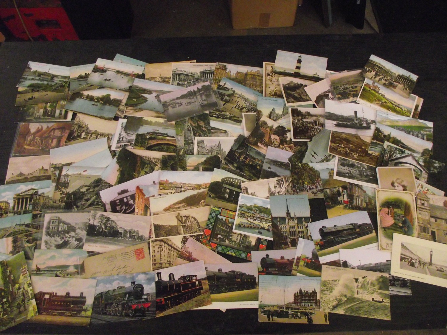 Large collection of Antique Postcards from mainly UK some late