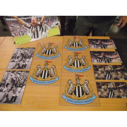 518 - Newcastle Utd silkscreen prints on thick perspex in Gazza Vinne jones, Kevin Keegan etc.