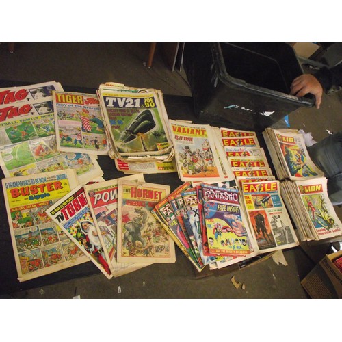 543 - Huge box of vintage comics inc Fantastic, Lion 1967-69, Dan Dare, Hotspur etc.