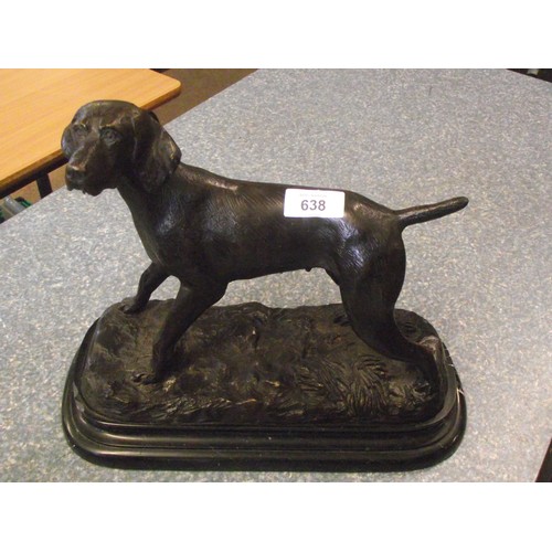 638 - Mene  bronze of Dog 12 x 12 inches