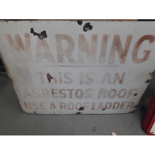 31 - Old Tin Asbestos sign. 30 x 24 inches.