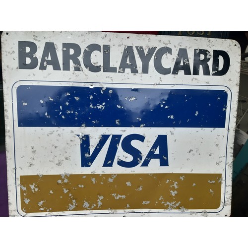 19 - Aluminium Barclaycard sign  30 x 24 inches