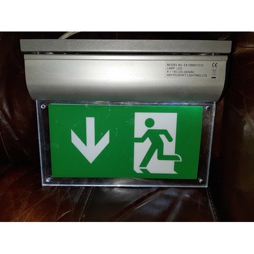 32 - ,Plug in with rechargeable battery backup emergency exit sign